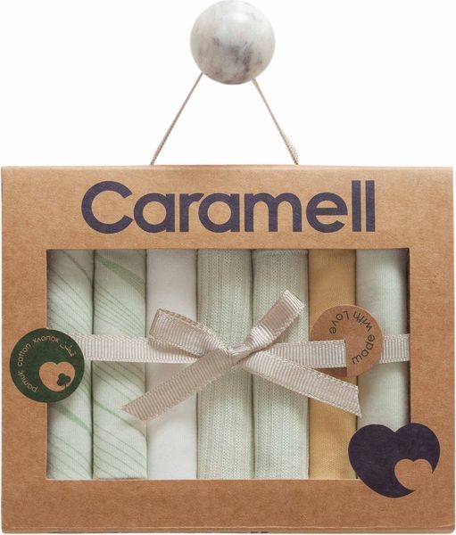 Комплект бавовняних хустинок Caramell Good Baby 7шт. зелений MND1842-g фото